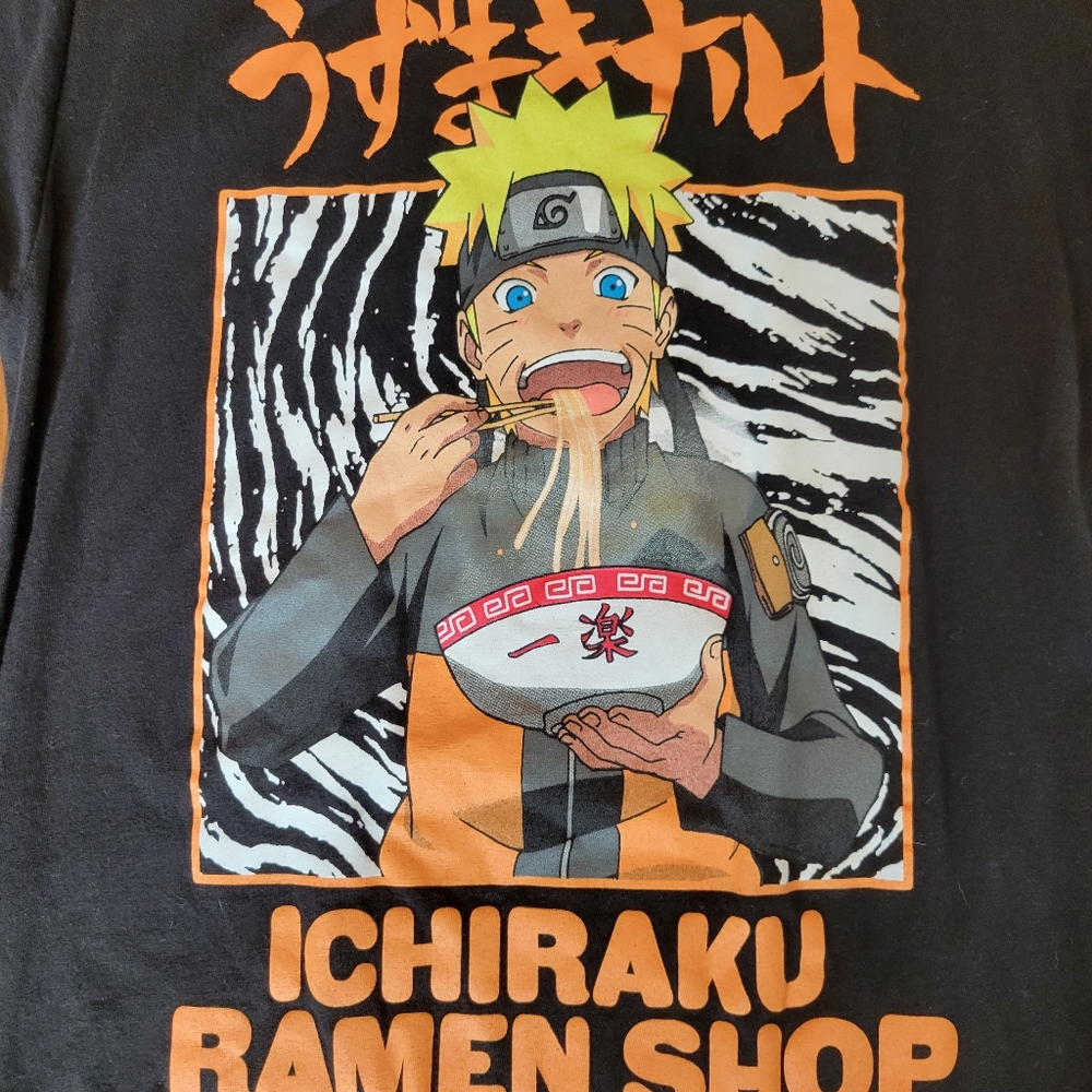 NARUTO Shippuden Collection Men's Ichiraku Ramen Shop Black T-Shirt | Size: M